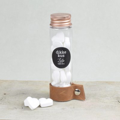 Snoep cadeau 'Dikke kus' zwart/koper