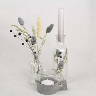 Droogbloemen set - grijs