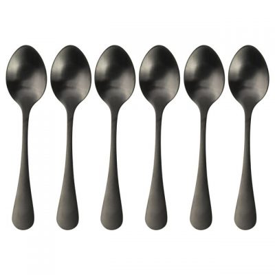 Koffielepeltjes 6dlg - zwart