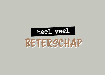 Kaart 'Beterschap' aan cadeau toevoegen