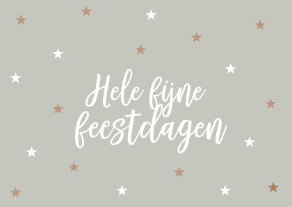 Kaart 'Hele fijne feestdagen' aan cadeau toevoegen