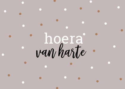 Kaart 'hoera van harte' aan cadeau toevoegen