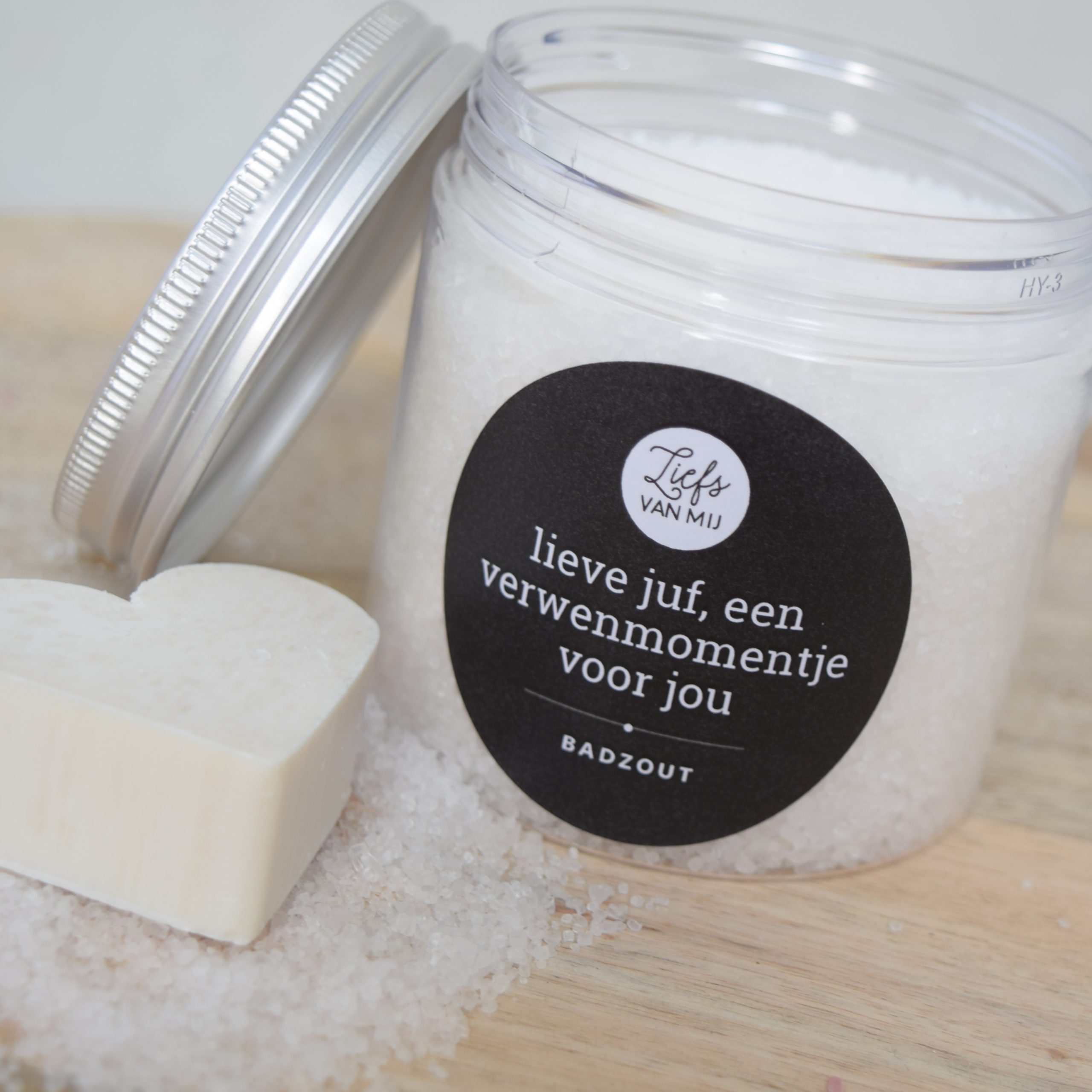 Badzout - wit - lieve juf, een verwenmomentje voor jou - Afbeelding 2