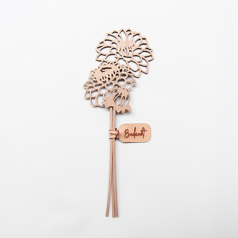 Boeket Dahlia met label - bedankt