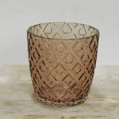 Theelichthouder warm bruin D