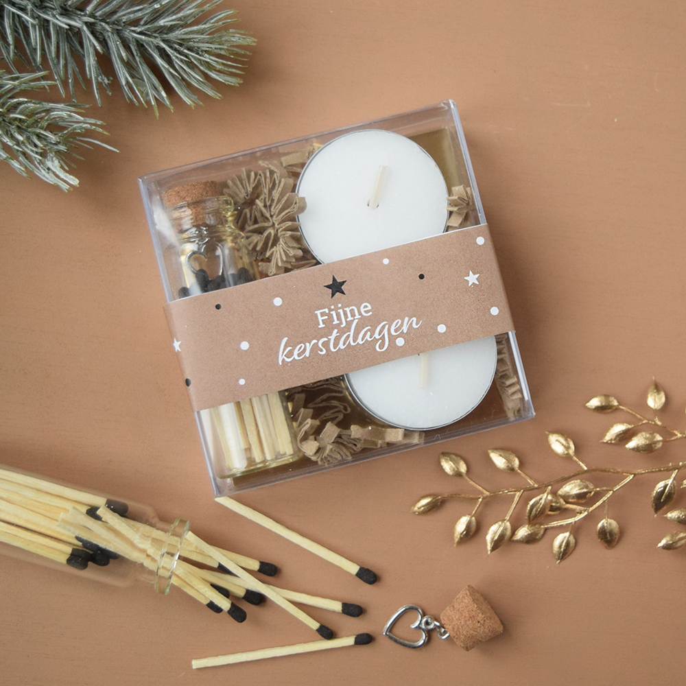 Kaarsjes - cadeau 'fijne kerstdagen'