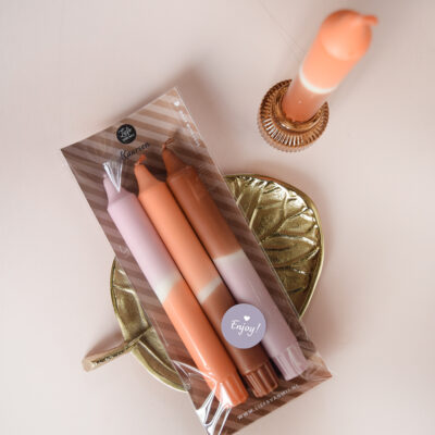 Dip dye kaarsen 3 stuks cadeau - Sweet